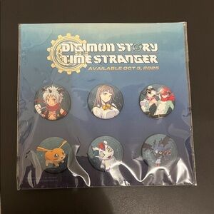 Digimon pins set of 6